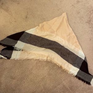 Peach and Burgundy shoulder wrap